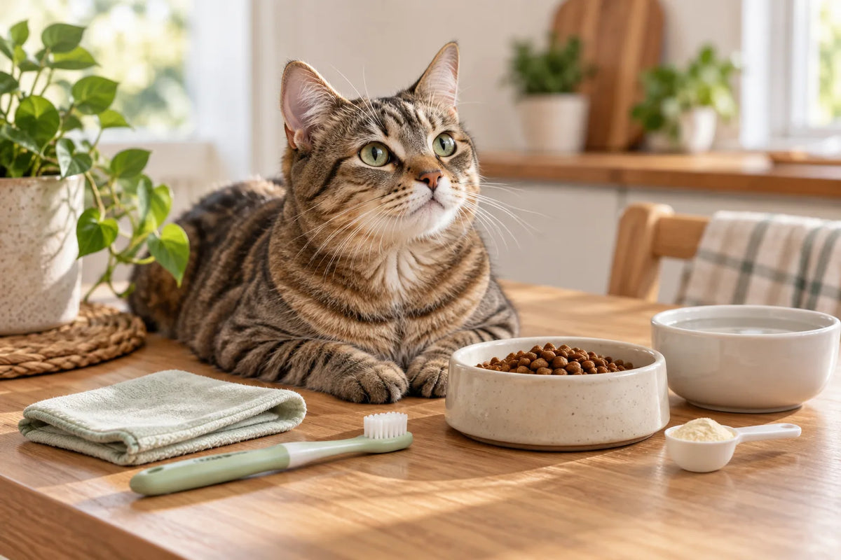 Cat gingivitis demonstration for cat owners: featured image for the Kittysum guide