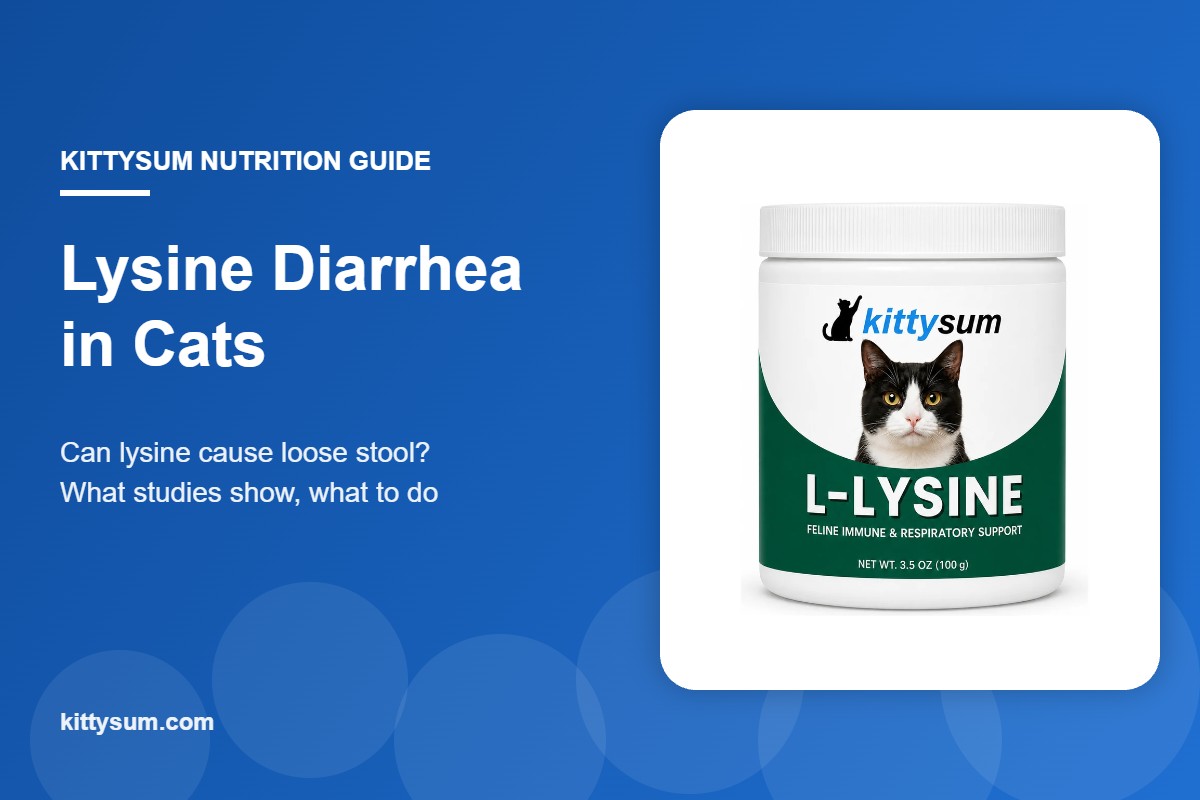 Lysine diarrhea in cats demonstration for cat owners: featured image for the lysine and loose stool guide